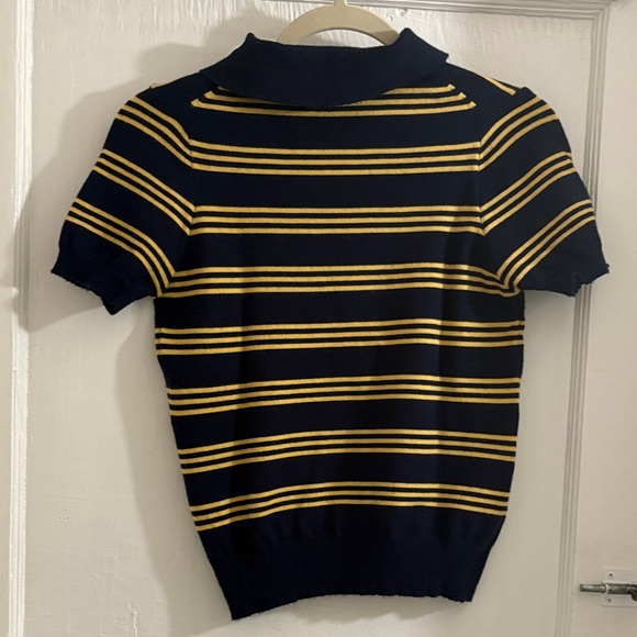 Miu Miu Polo with Navy and Yellow Stripes - Picture 6 of 10